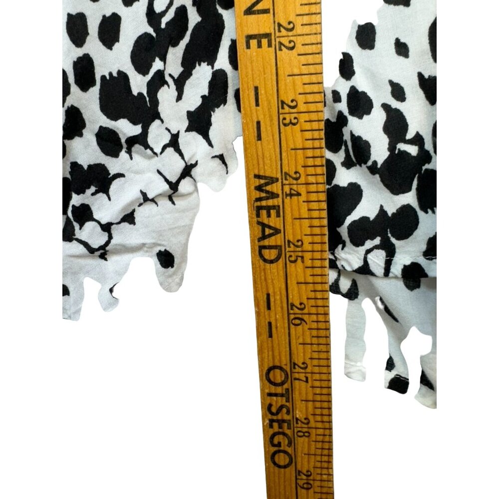 Express Womens Polka Dot Blouse Size M  Black & White - Picture 6 of 11